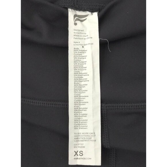 Fabletics Powerhold High Waist Leggings Womens XS Gray Purple Athletic Workout - Picture 8 of 11